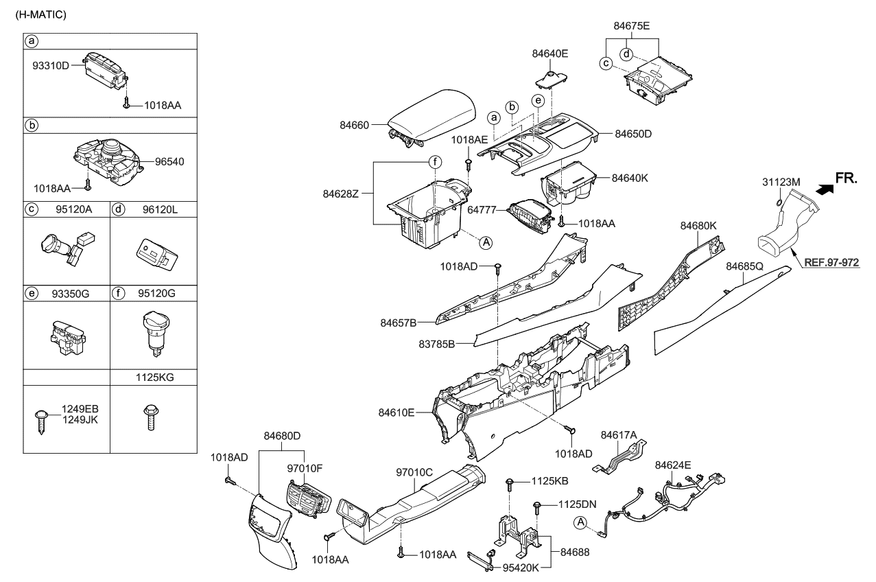 Kia 965403TAC0KCA Keyboard Assembly-Avn