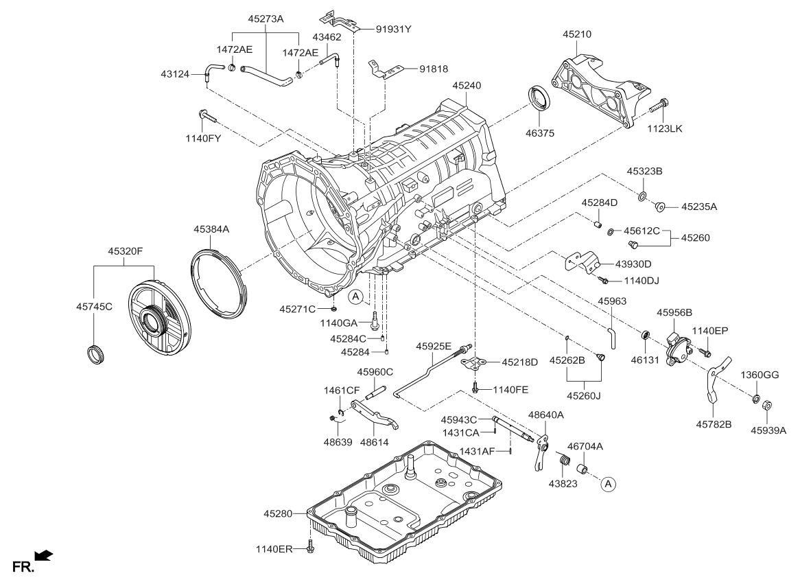 Kia 452104F003 Bracket Assembly-TRANSAXLE