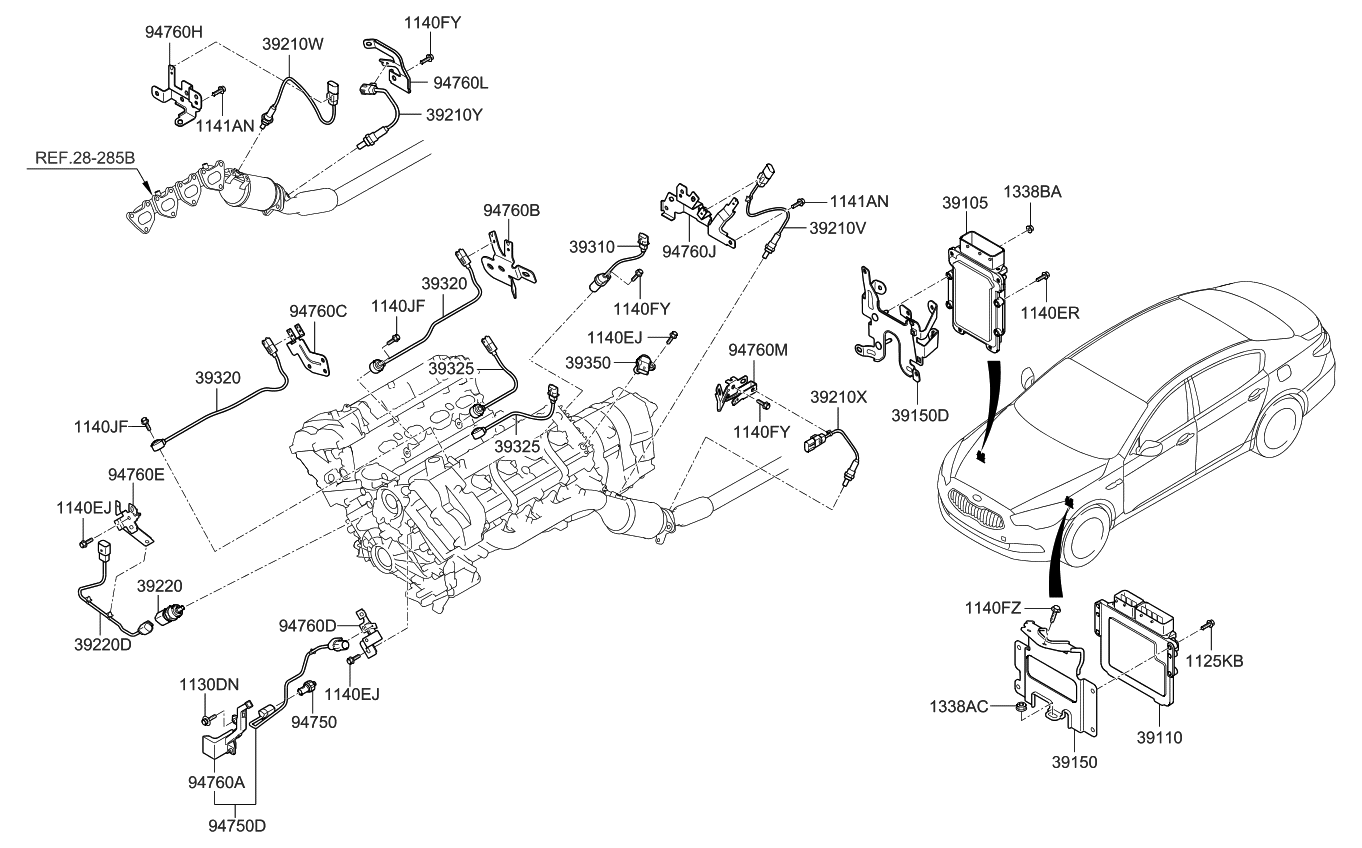 Kia 947603F020 Bracket-Wiring-OTS&Ops