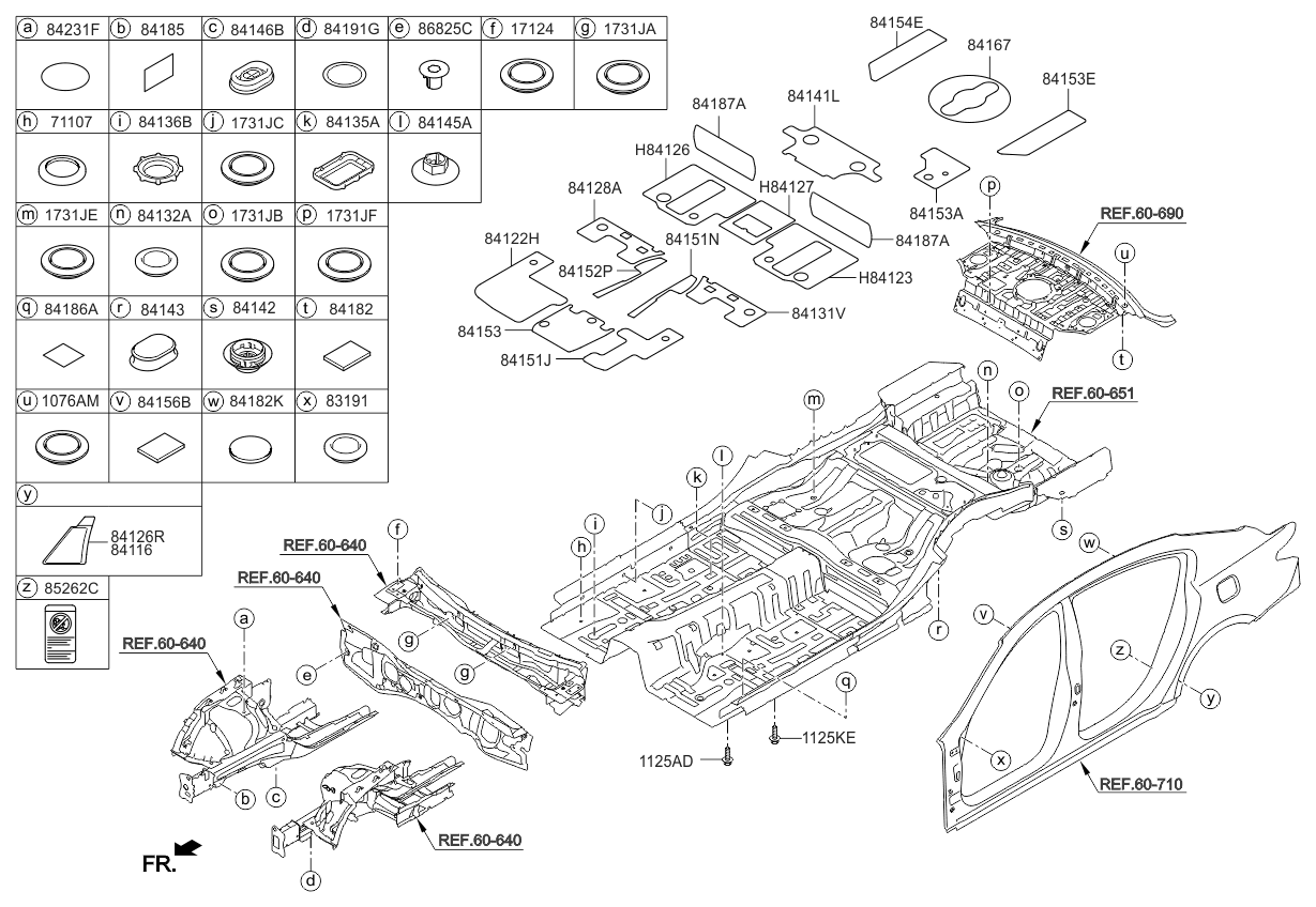 Kia 841563D000 Pad-ANTINOISE