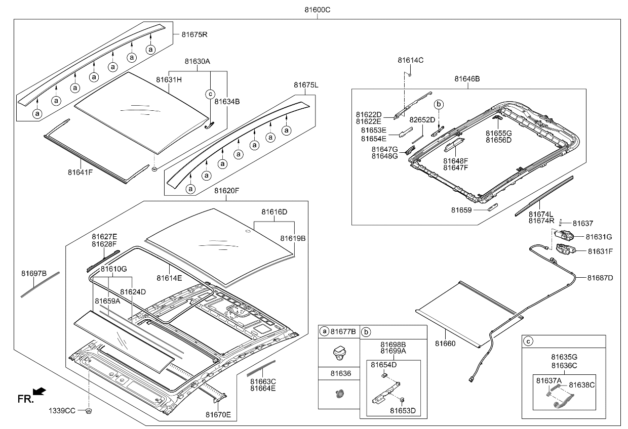 Kia 816953T500 Slide-Folding Cover