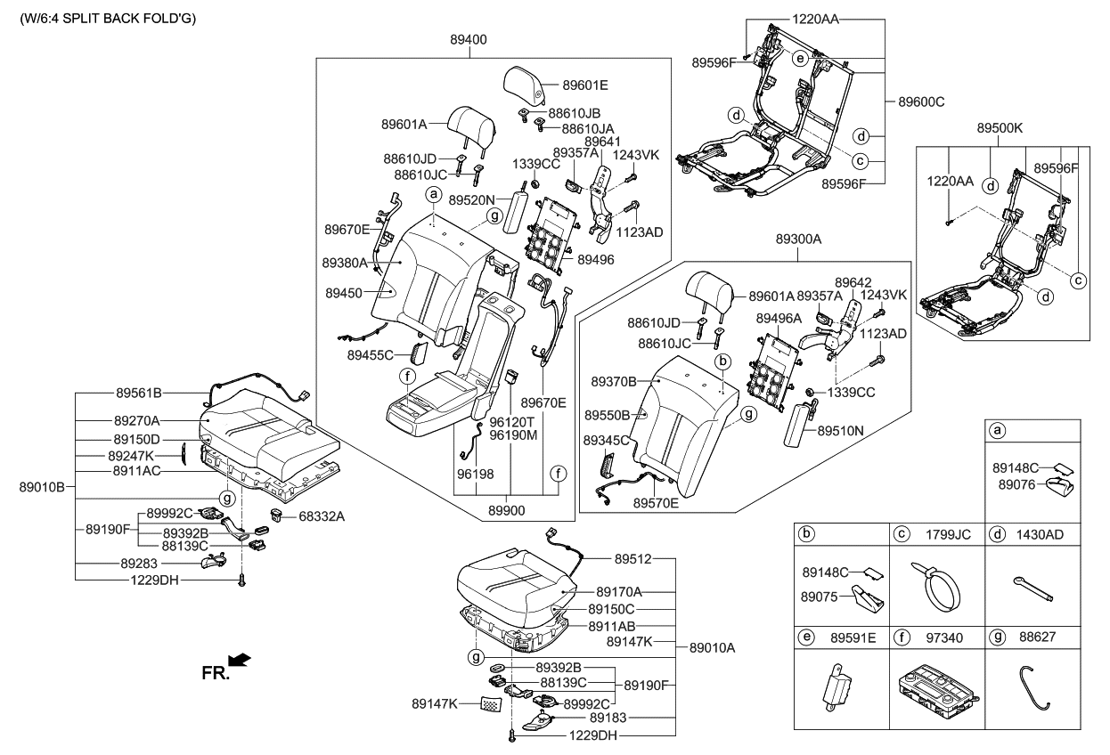 Kia 897003T120KCF HEADREST Assembly-Rear S