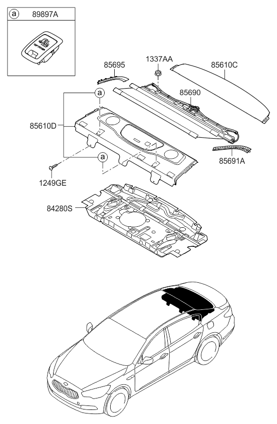Kia 856203T270WK Trim Assembly-Package Tray