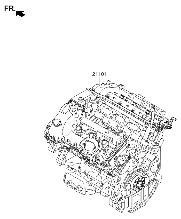 Kia 198W13CS00 Engine Assembly-Sub