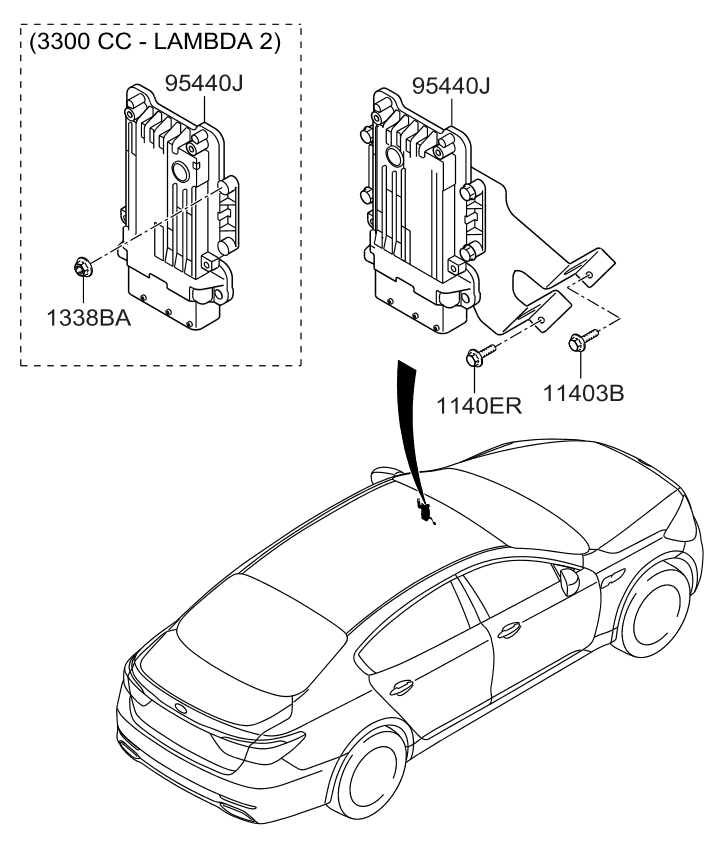 Kia 954404E150 Transmission Control Unit