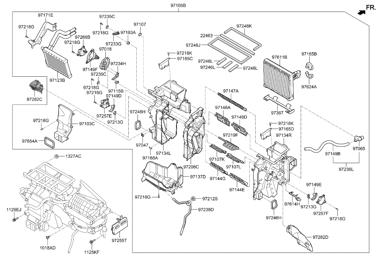 Kia 97103F6AA0 Cover-Console Duct