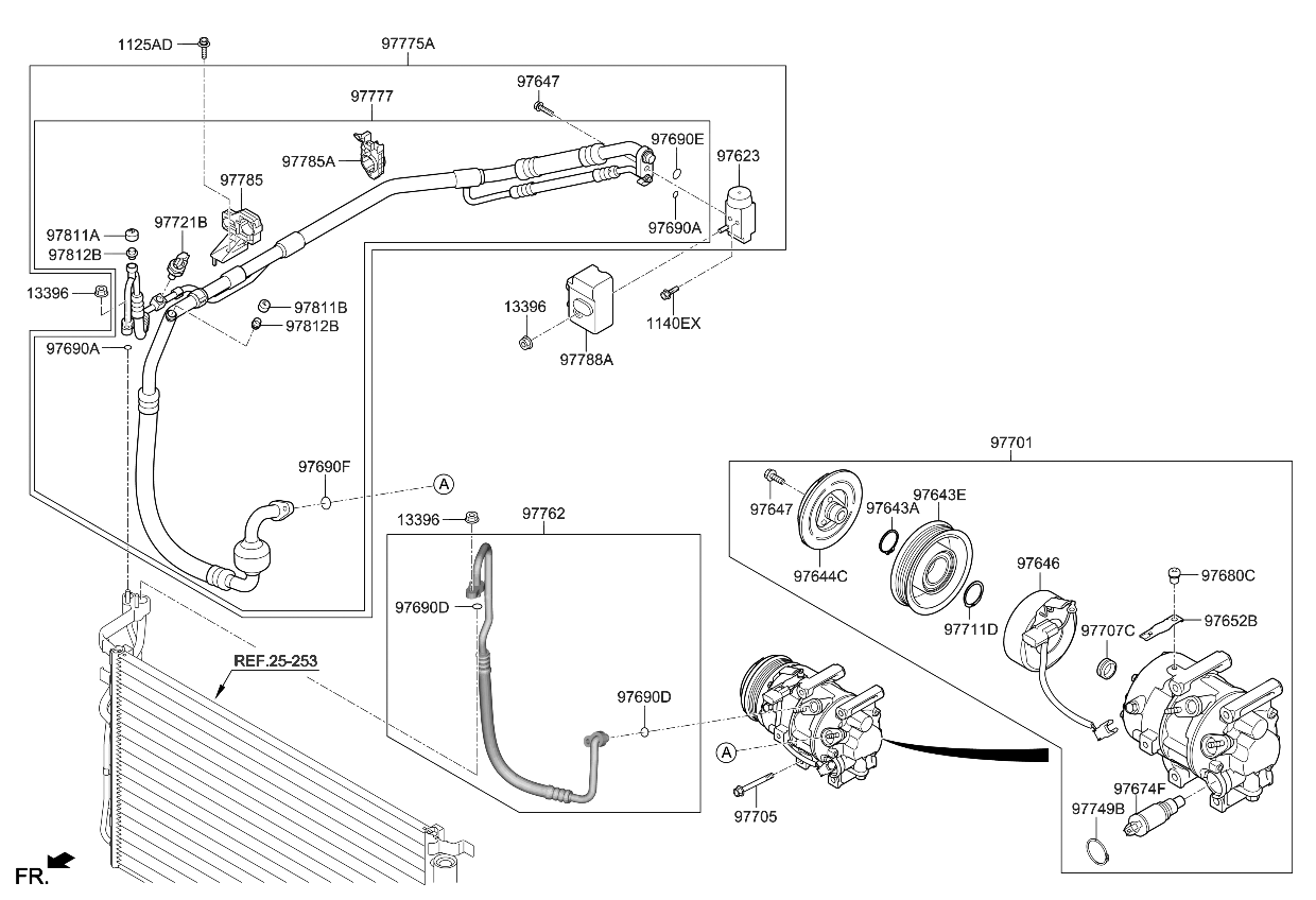 Kia 97777F6610 Suction Tube Assembly