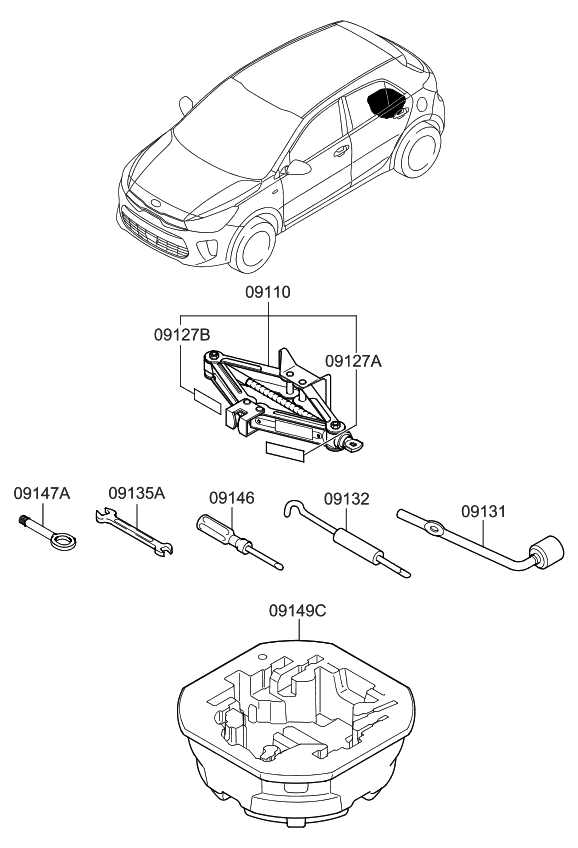 Kia 09127H8000 Label