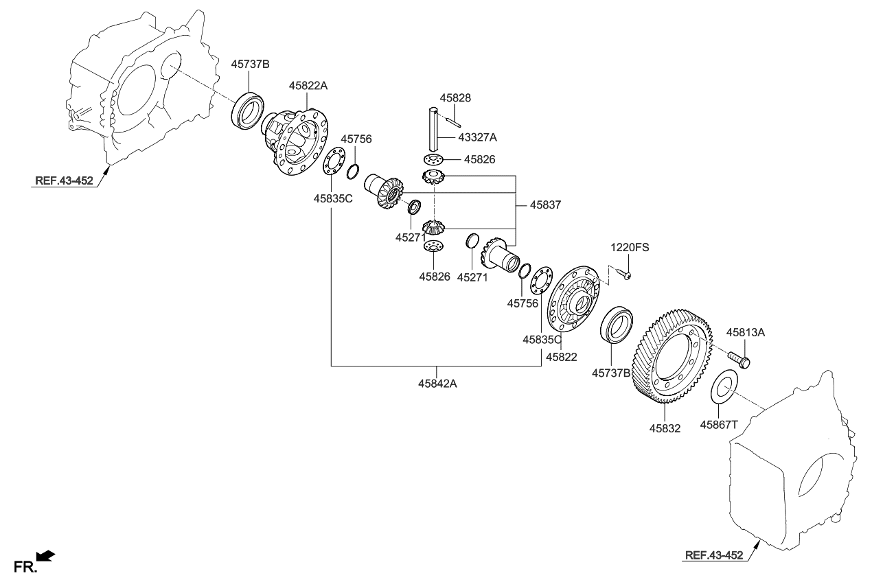 Kia 458322F000 Gear-Differential Drive