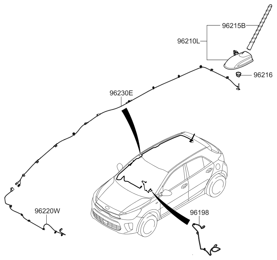 Kia 96210H9700 Combination Antenna Assembly