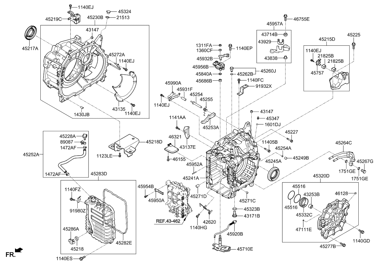 Kia 453202F000 Cover Assembly-Case Rear