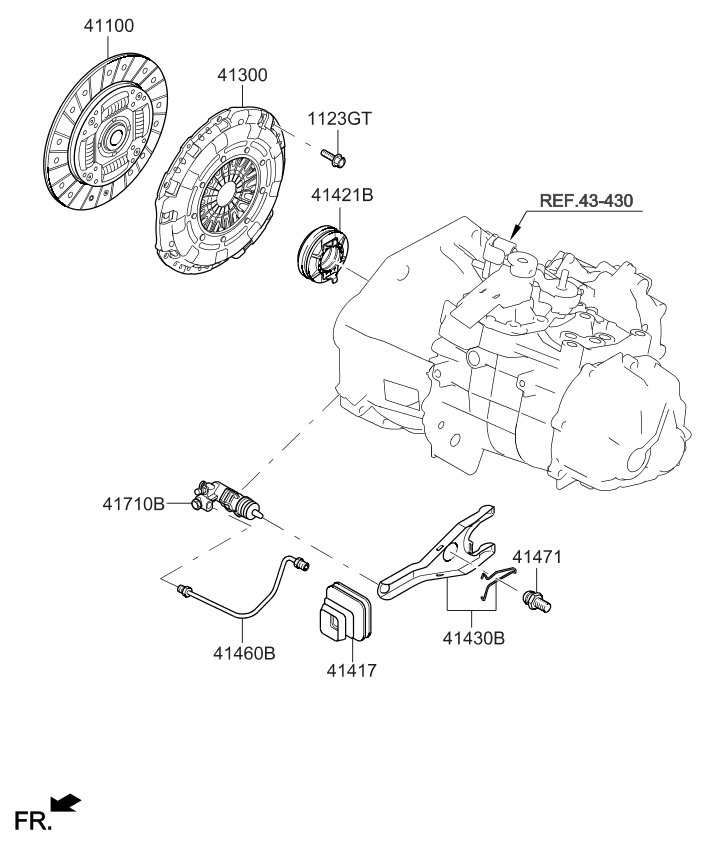 Kia 4171023030 Cylinder Assembly-Clutch