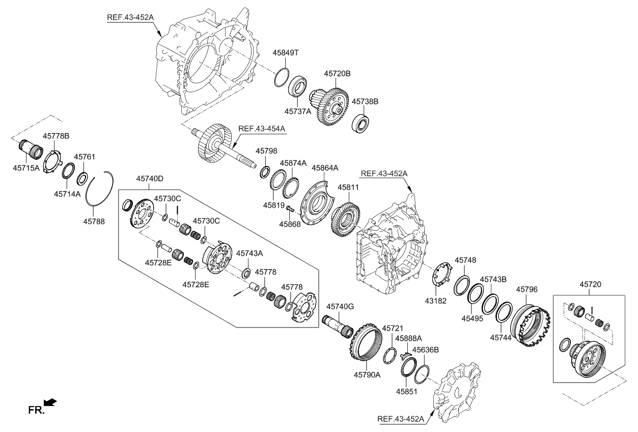 Kia 457202F000 Gear Kit-Automatic TRANSAXLE TRANSFE