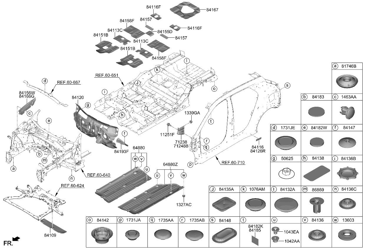 Kia 84169AT000WK COVER-FENDER APRON U