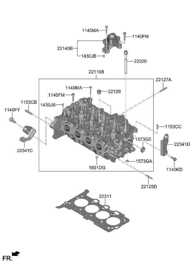 Kia 2232008000 BOLT-CYLINDER HEAD