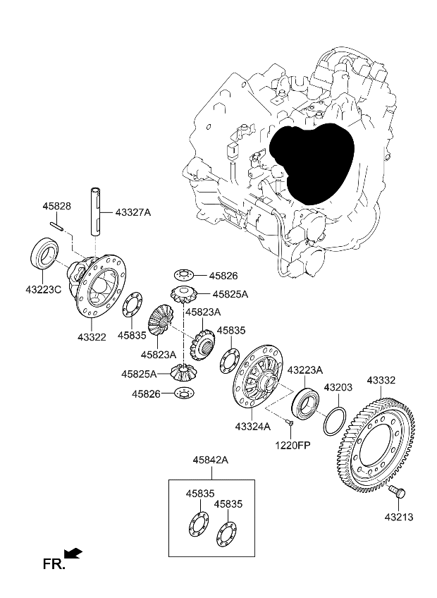 Kia 433322B010 Gear-Differential Drive