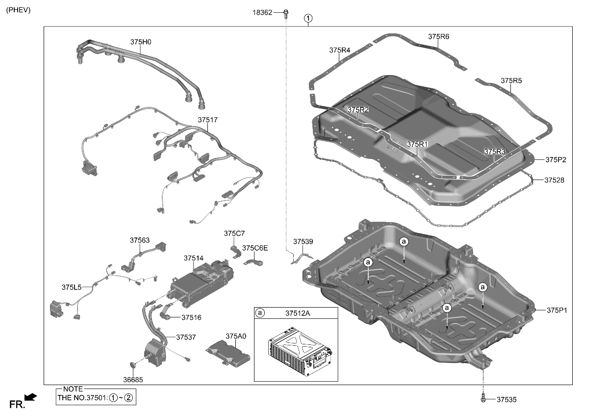 Kia 375P1AT500 PANEL ASSY-BATTERY P