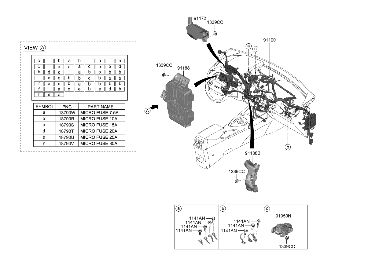 Kia 91950AT620 JUNCTION BOX ASSY-I