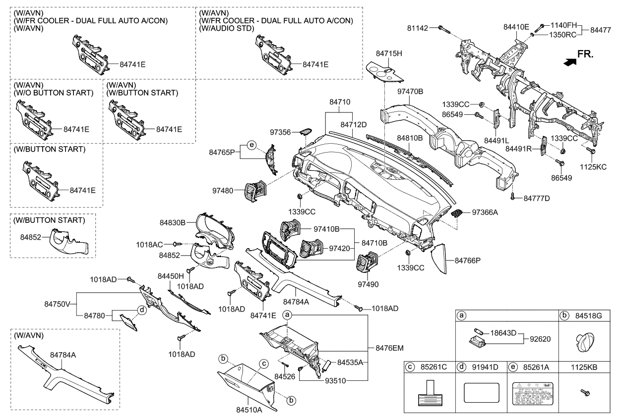 Kia 84810D9000WK GARNISH Assembly-DEFROST