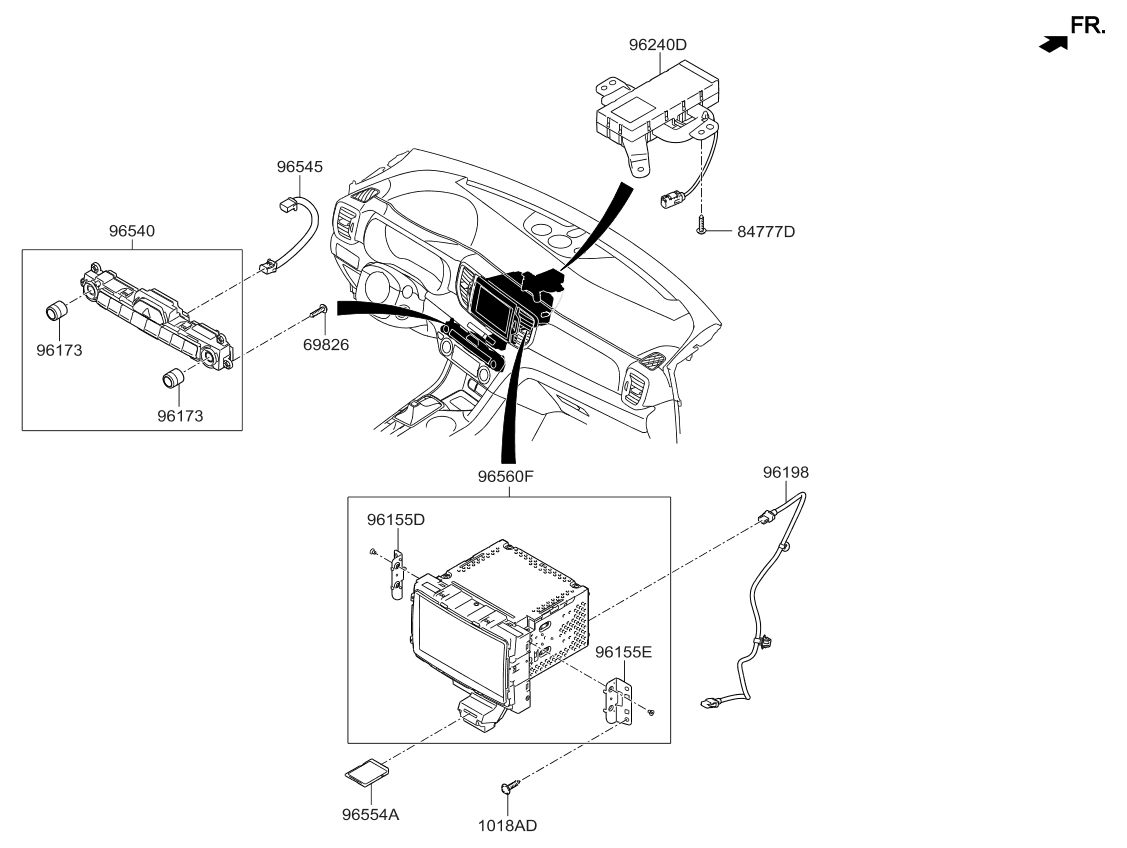 Kia 96545D9000 Wiring Assembly-Keyboard