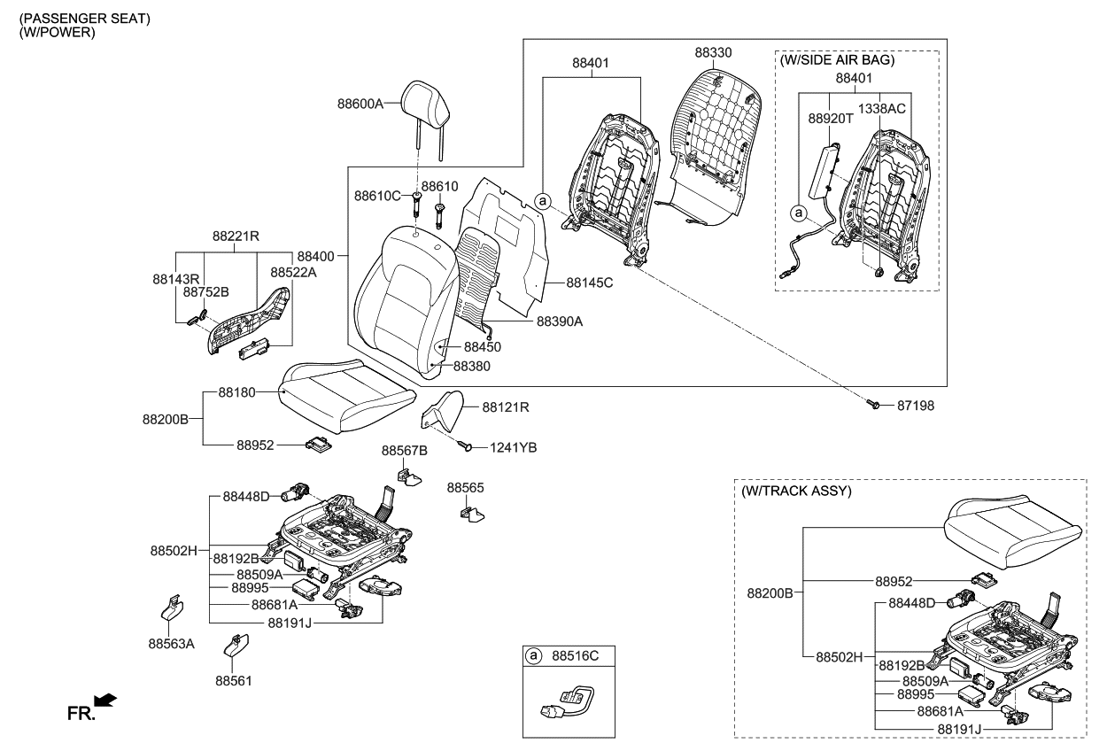 Kia 88410D9080WK Frame Assembly-Front Seat B