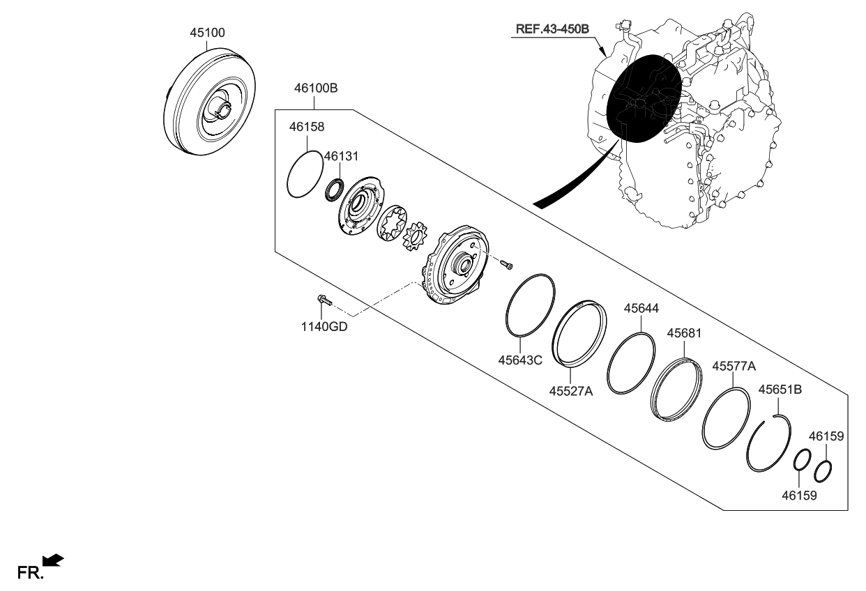 Kia 461003F800 Set-Oil Pump Assembly