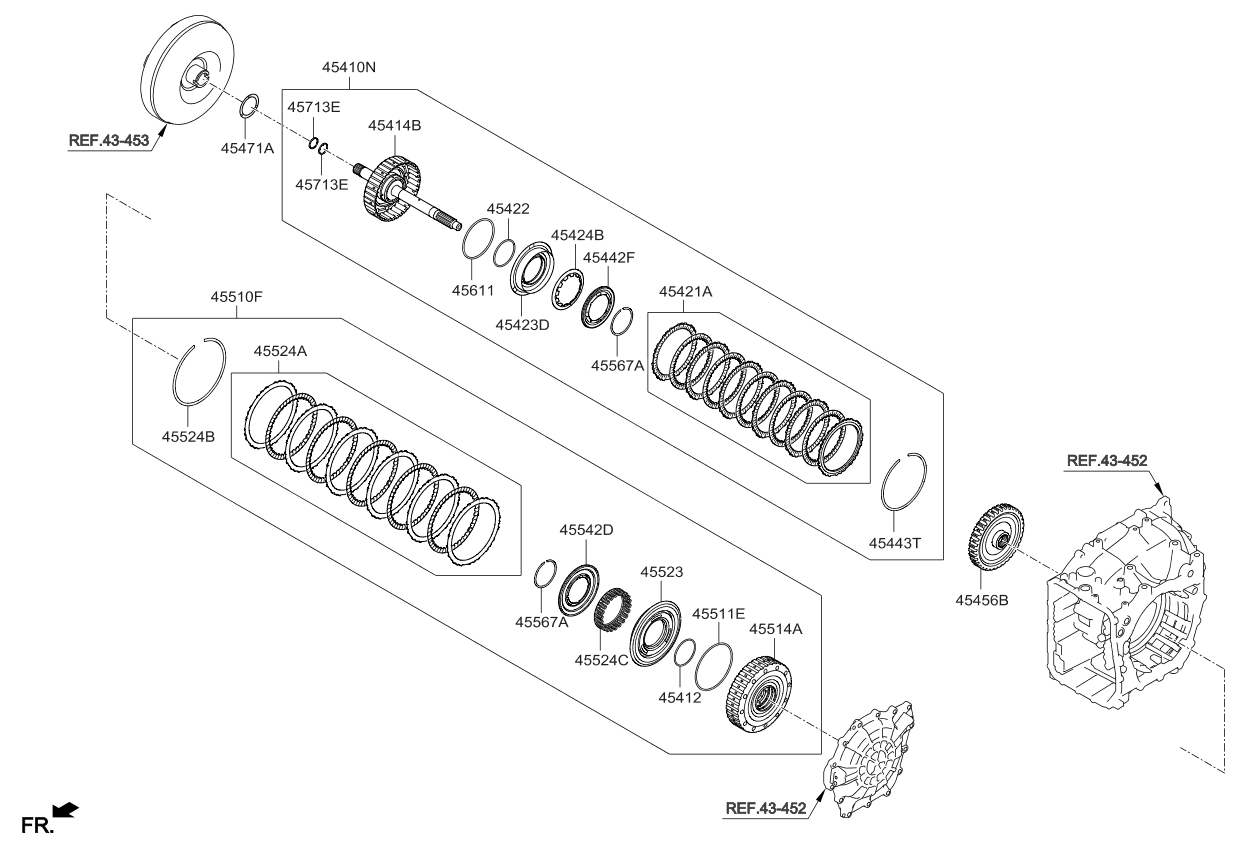 Kia 454563B010 Hub Assembly-35R,26B