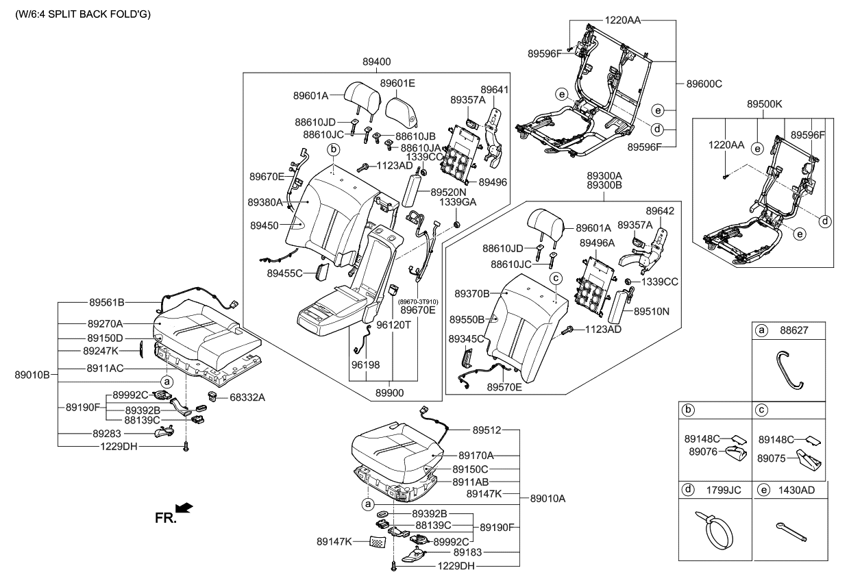 Kia 897003T020KBD Headrest Assembly-Rear Seat