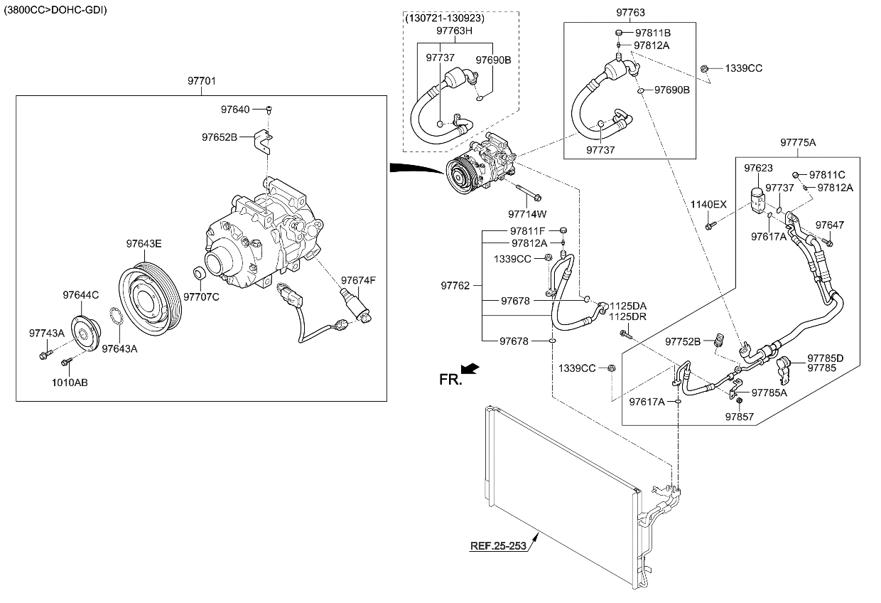 Kia 977863T000 Clip-A/C Cooler Line