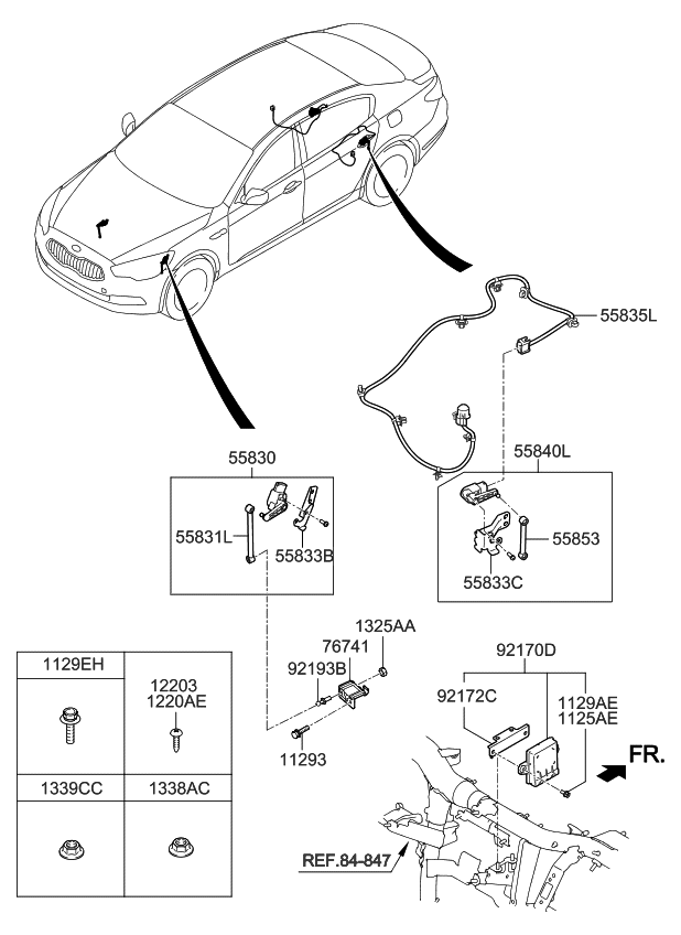 Kia 558333M000 Bracket-Height Sensor A