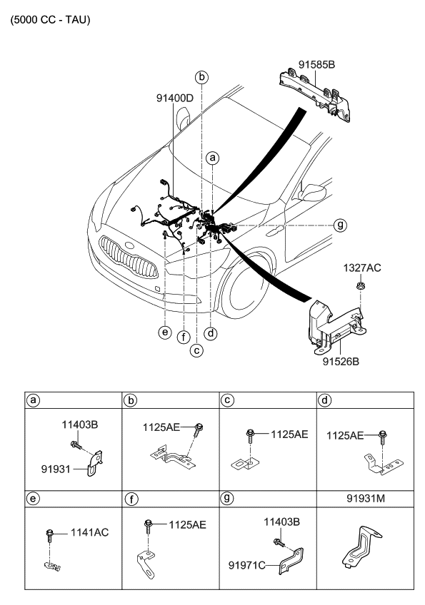 Kia 919903M600 Bracket-Wiring Mounting