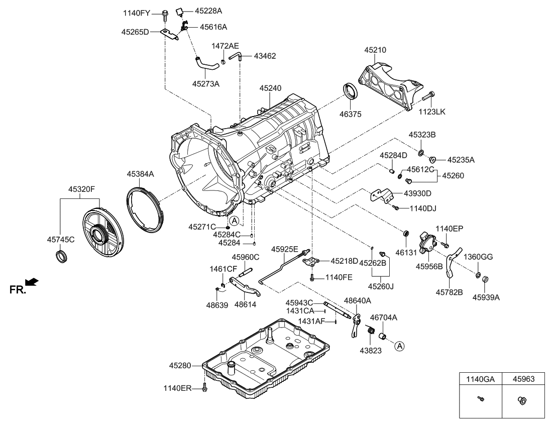 Kia 452804F300 Pan Assembly-Automatic Transaxle Oil