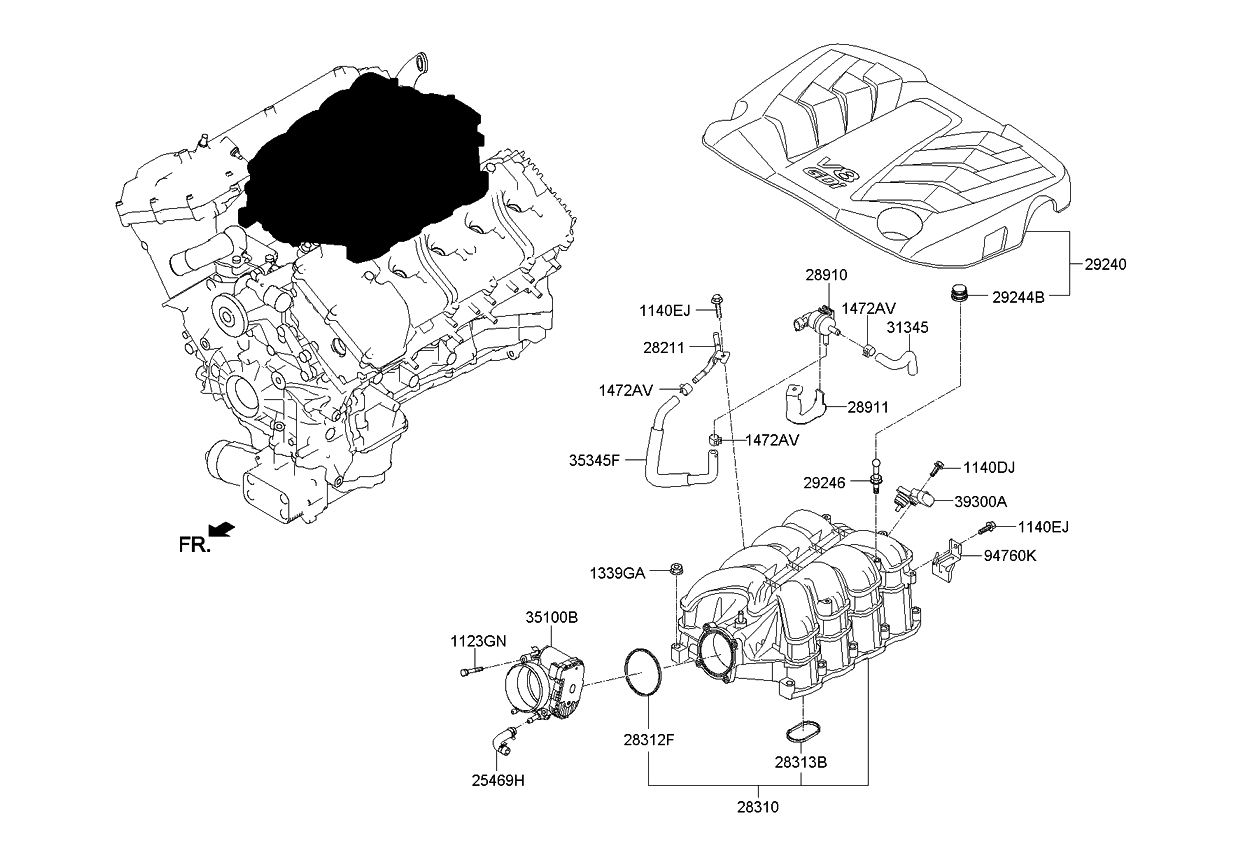 1472008006B Kia Hose Clamp