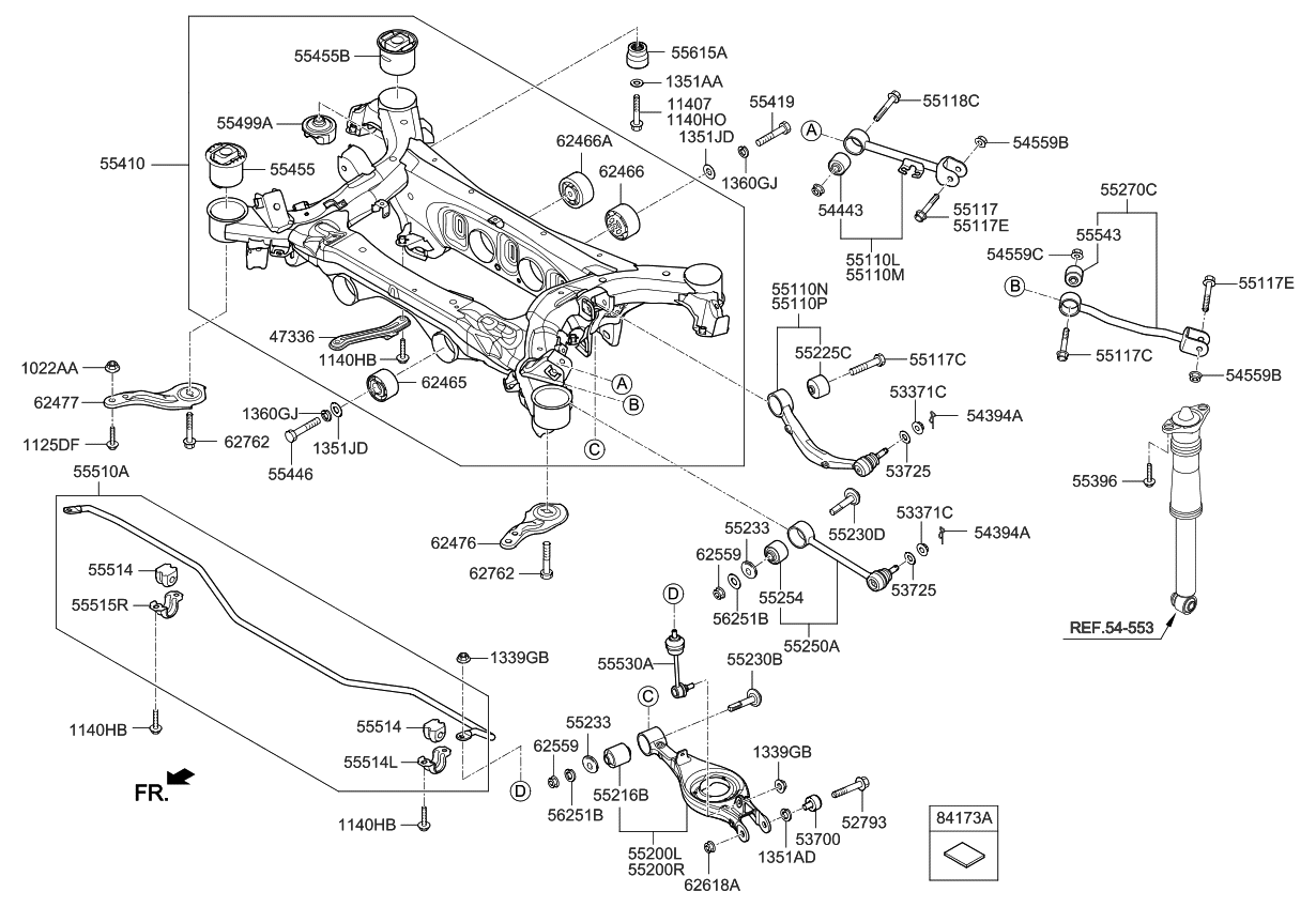 Kia 554993T200 Damper Assembly-Rear Dynamic