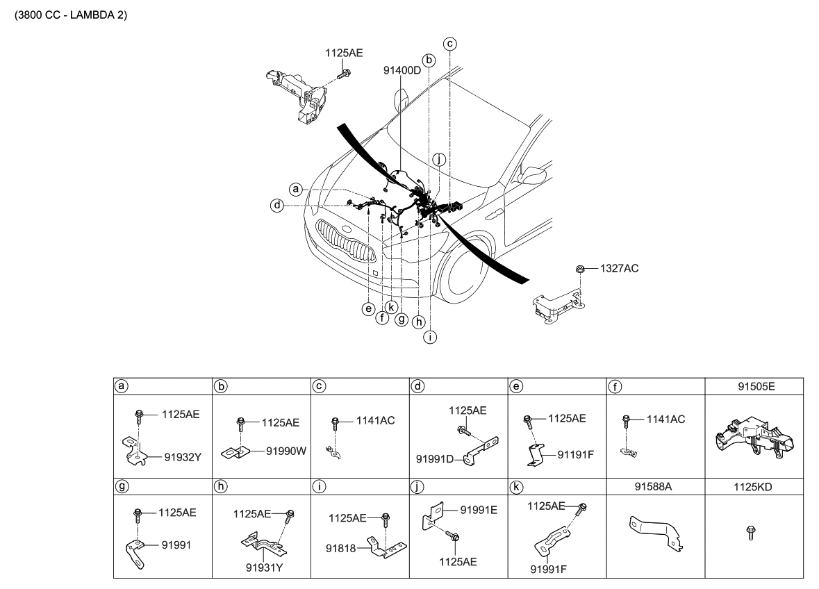 Kia 914443T010 Wiring Assembly-Control