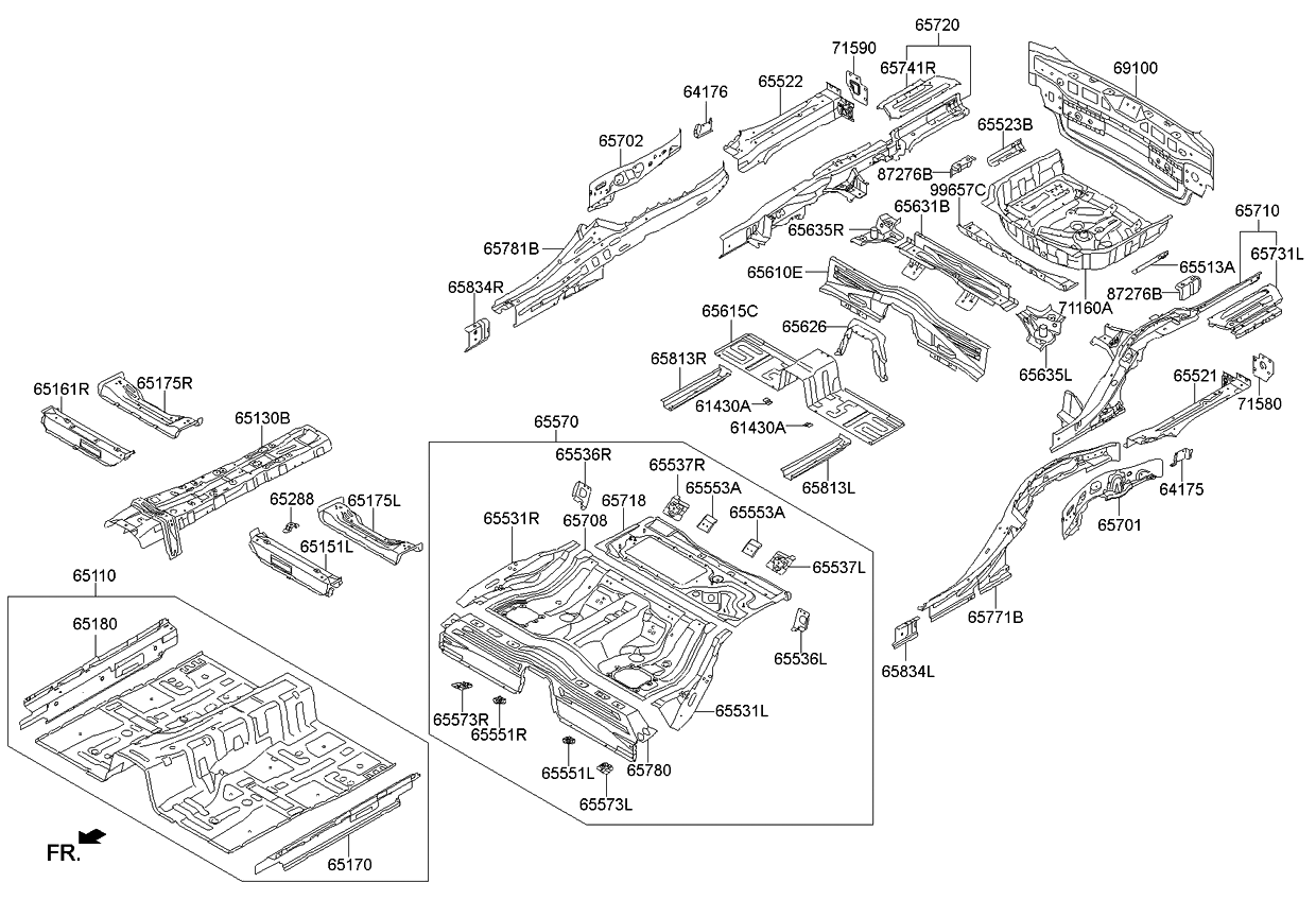 Kia 651313T000 Reinforcement Assembly-C