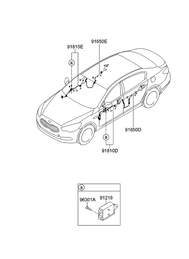 Kia 916603T080 Wiring Assembly-Rear Door RH