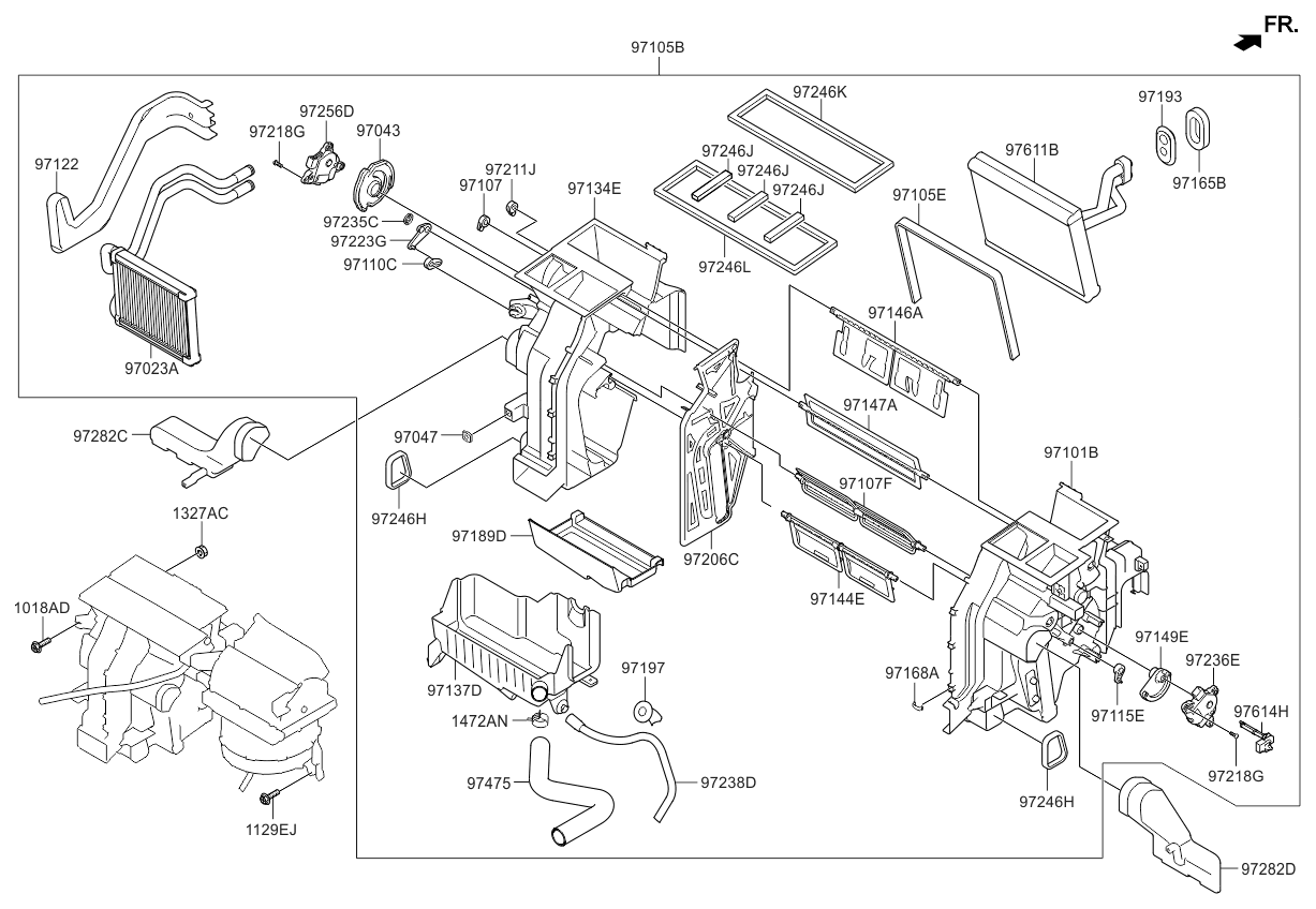 Kia 972172T000 Hose Assembly-Cool Box