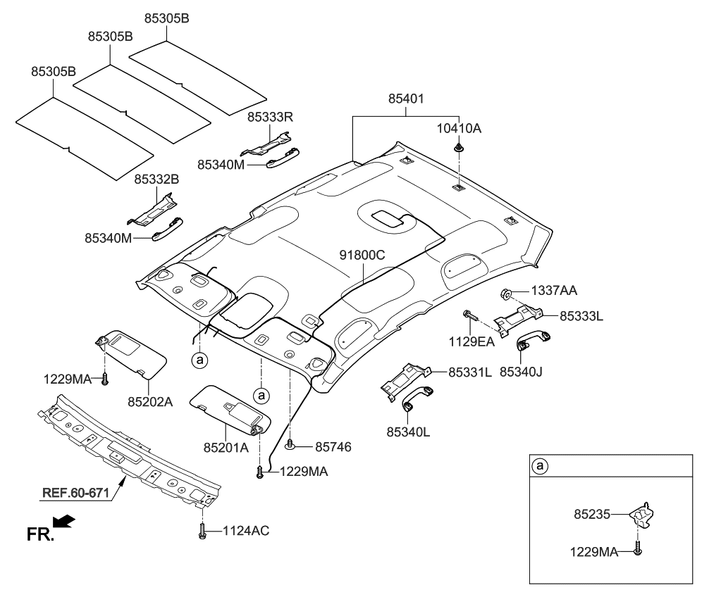 Kia 918132T080 Wiring Assembly-Roof