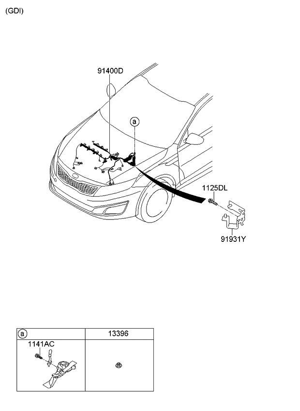 Kia 914312T050 Wiring Assembly-Control