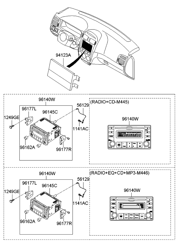 Kia 961552F010 Deck Assembly-Disc