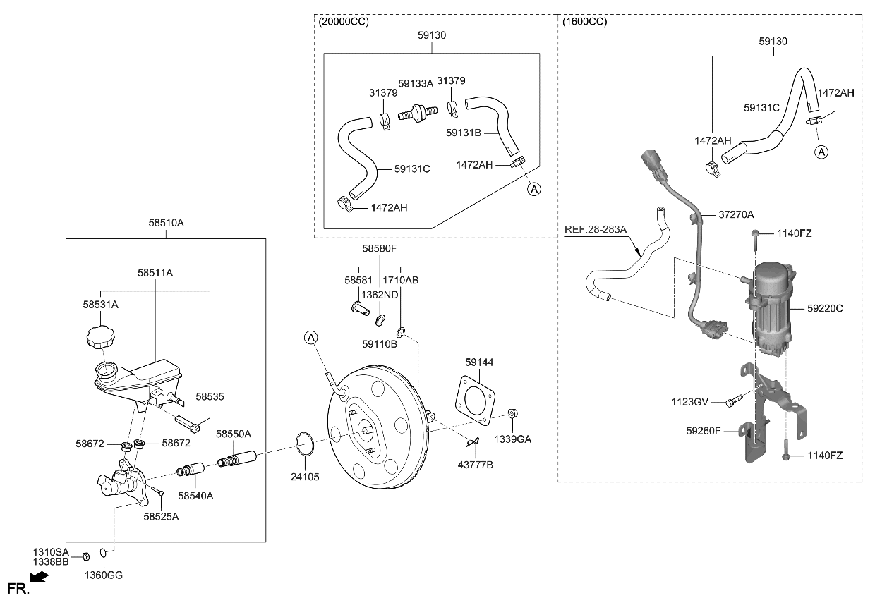 Kia 59132F2400 Hose-Brake Booster V