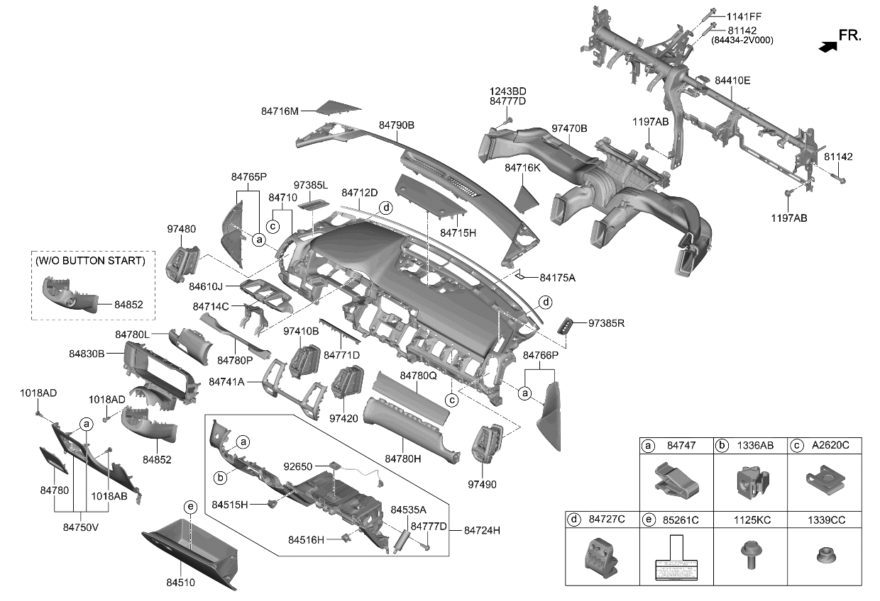 Kia 84785R5200M2P Cover Assembly-C/PAD Mai