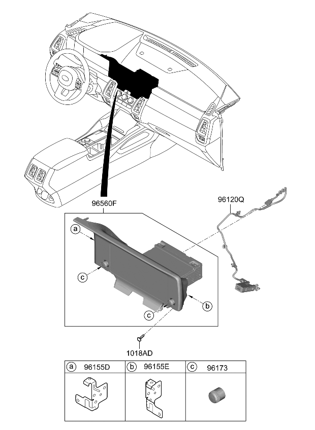 Kia 96176R5100 BRACKET-SET MTG,RH