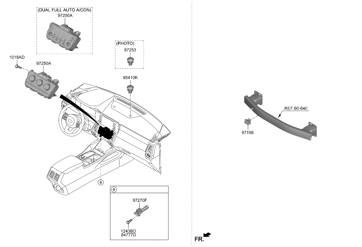 Kia 97250R5060FHL Control Assembly-Heater