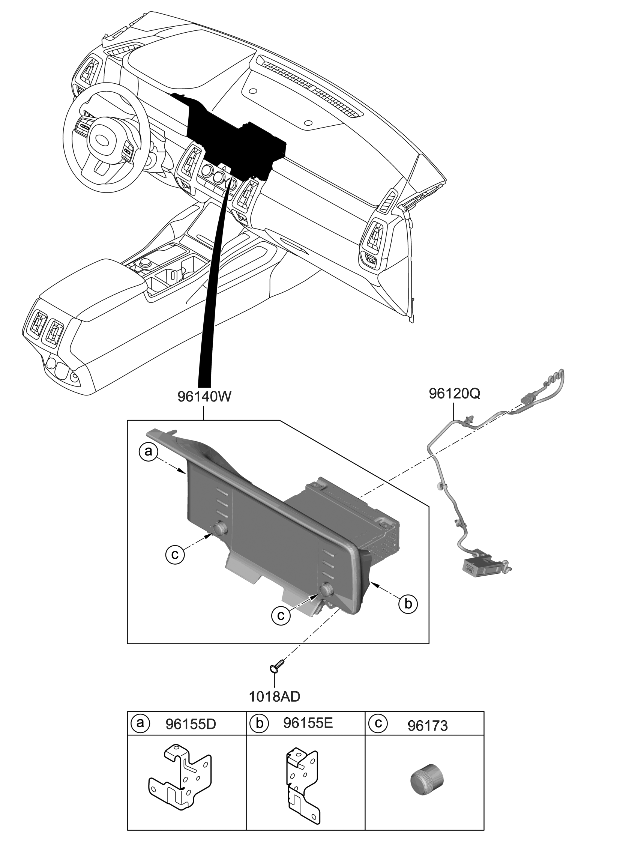 Kia 96173R5GA0FHL KNOB-VOLUME