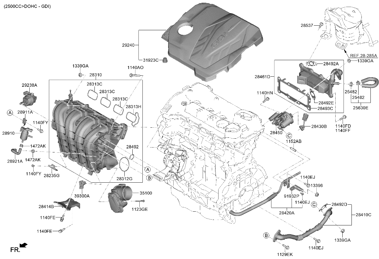 Kia 292442GTB0 RUBBER-MOUNT