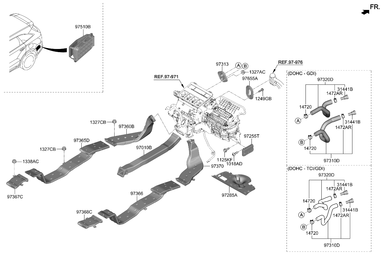 Kia 97312P2200 Hose Assembly-Water OUTL