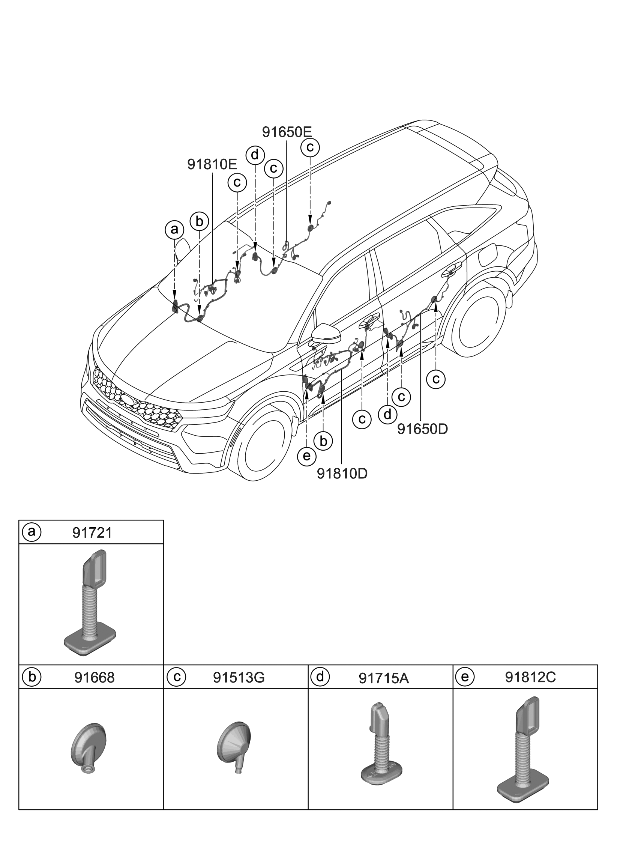 Kia 91620R5010 Wiring Assembly-Rr Dr LH