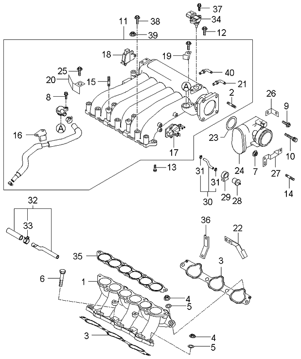 Kia 267333E100 Bracket-Hose